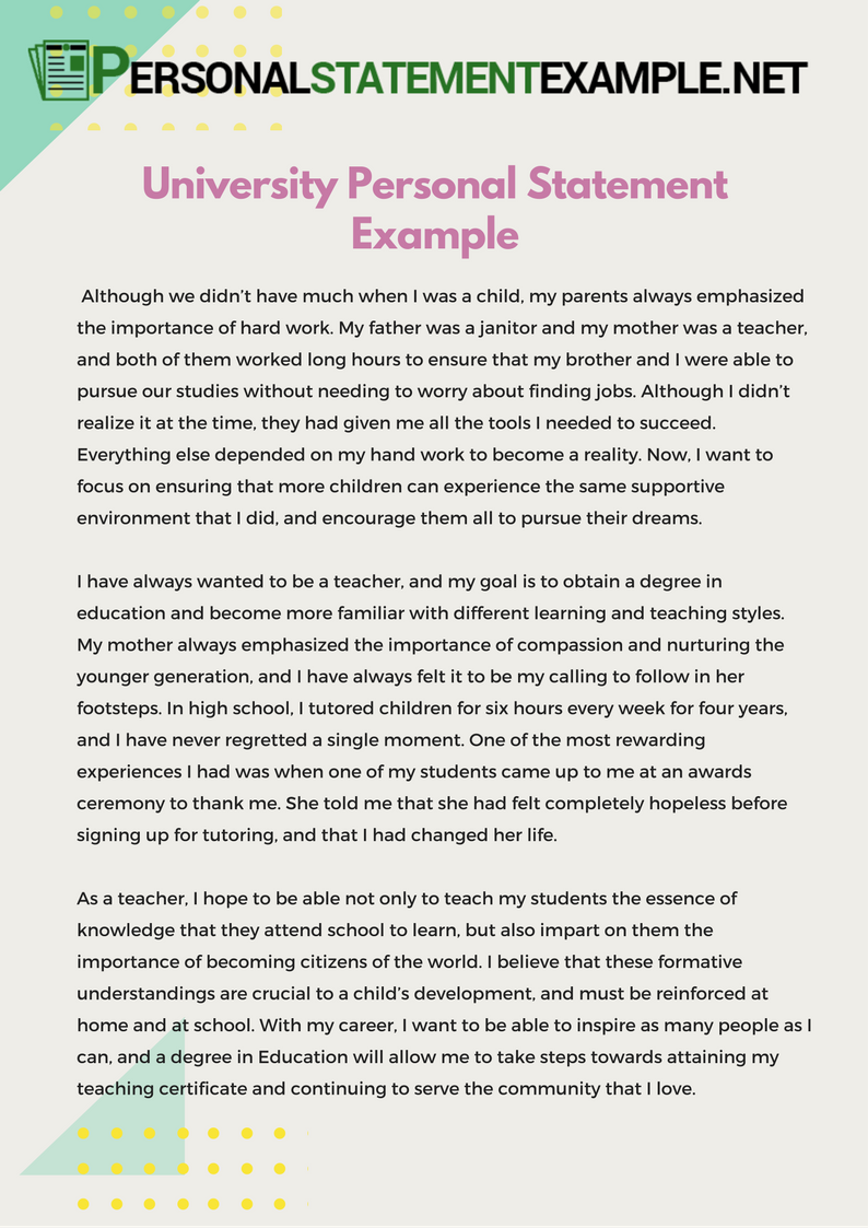 personal statement boston university