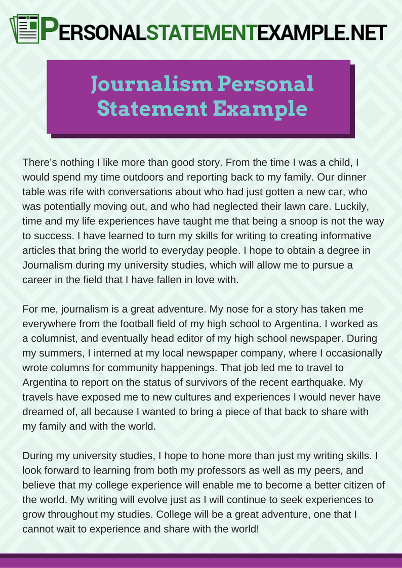 Who to write a personal statement