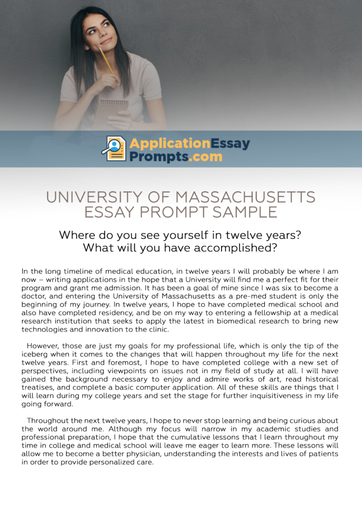 Writing Answers to UMass Amherst Essay PromptsPersonal Statement Example
