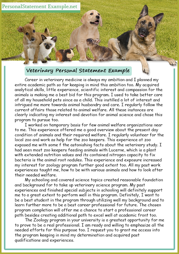 veterinary medicine personal statement