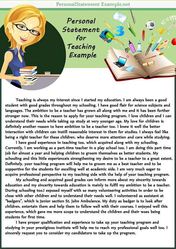 pgce primary teaching personal statement example