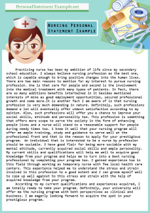 the example of personal statement for nursing