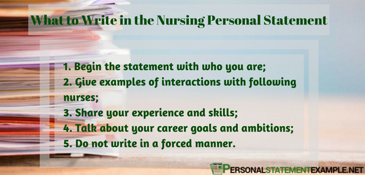 what to write in personal statement for nursing