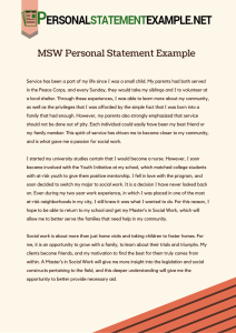 best-msw-personal-statement-example
