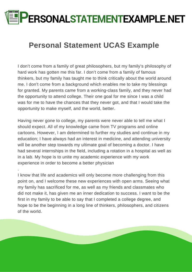 ucas personal statement best examples