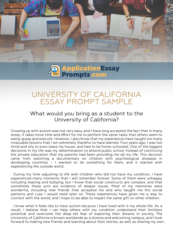 university of california essay prompt