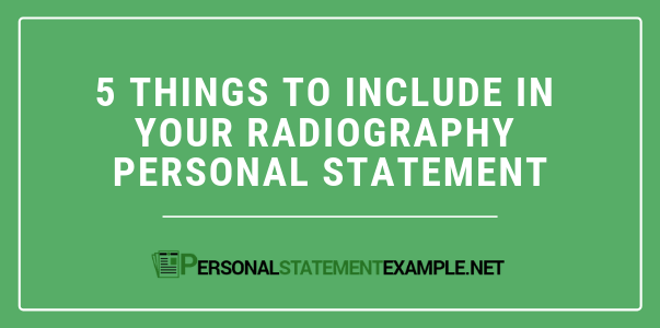 personal statement radiography university